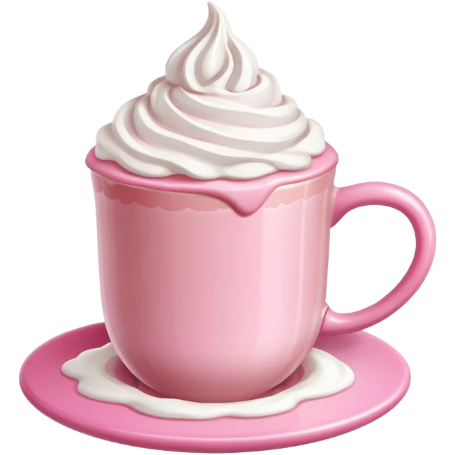 Pink Hot chocolate  emoji