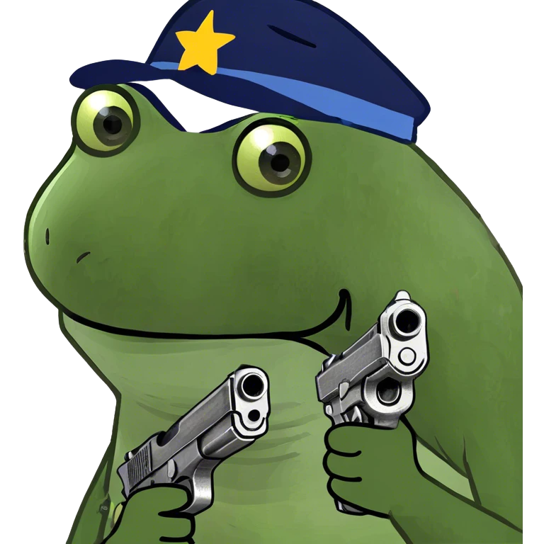 holding a gun emoji