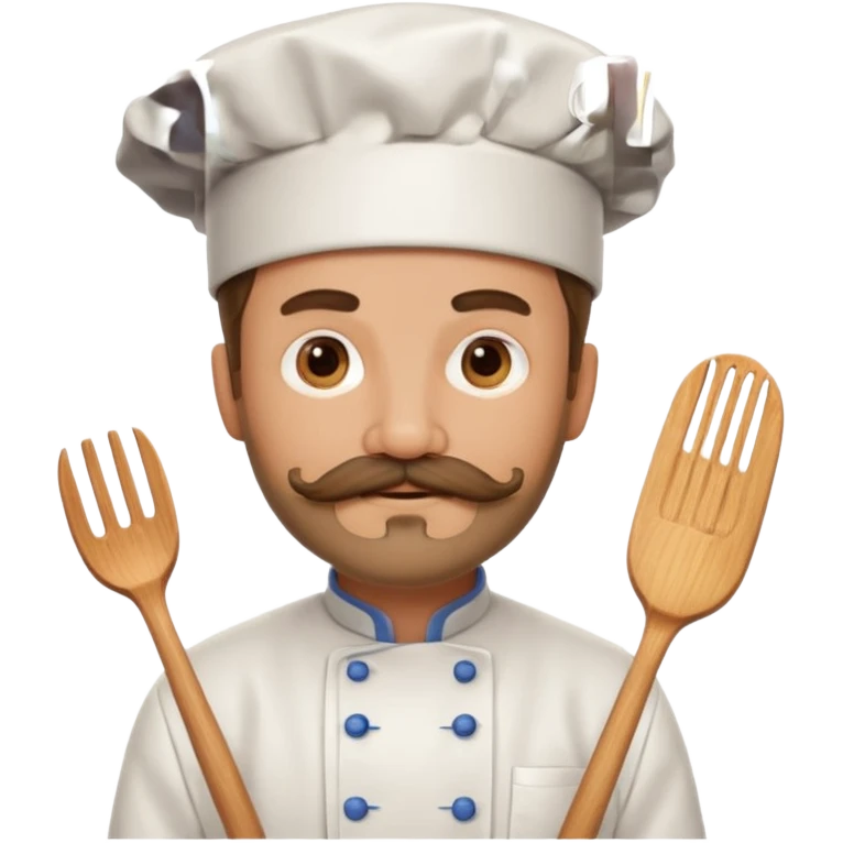 chef with mustache beard emoji