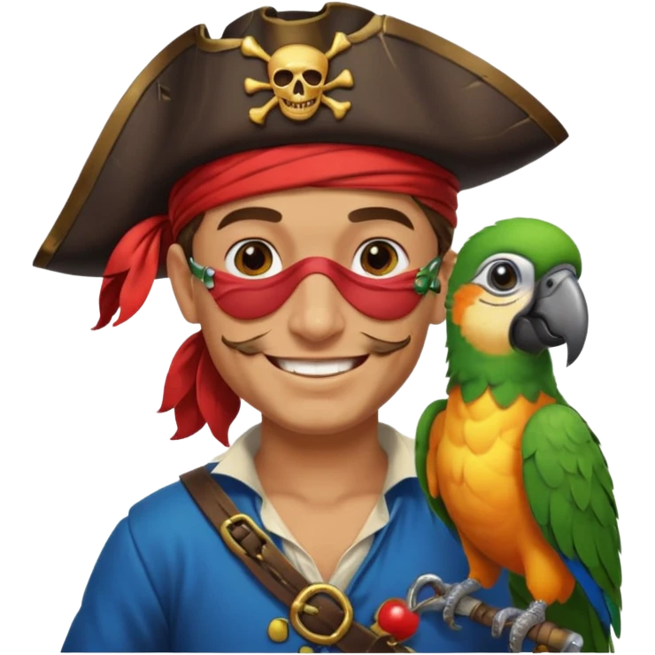 pirate and parrot emoji