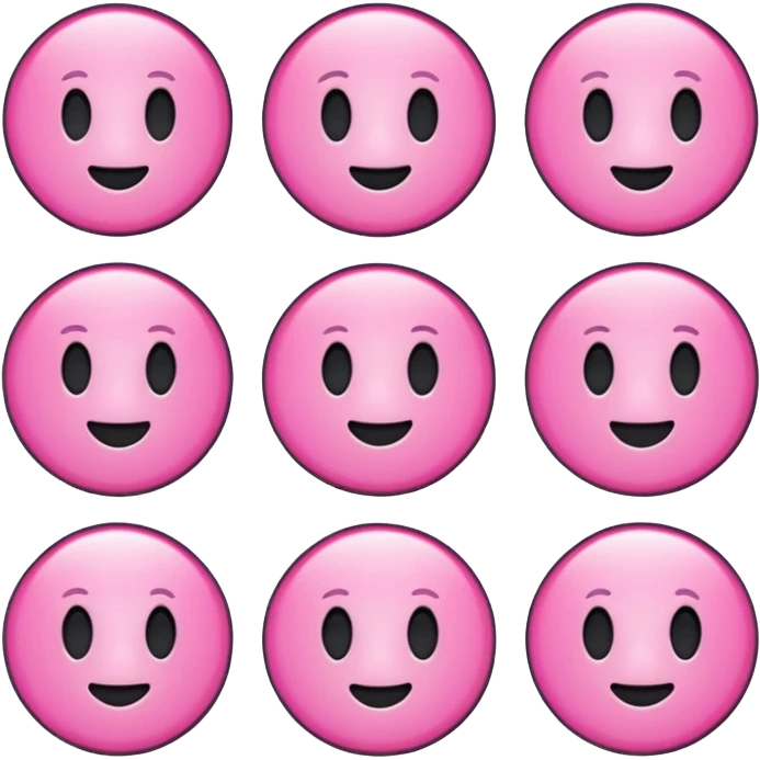 Pink stickers emoji