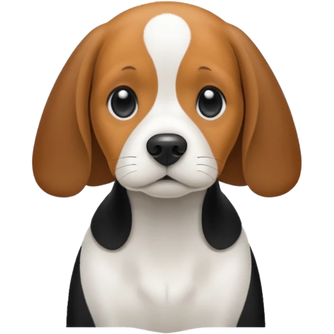 black and white beagle emoji