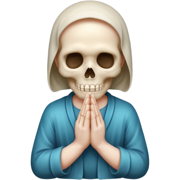 skull praying emoji