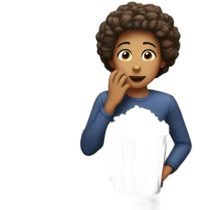 Woke eating popcorn emoji