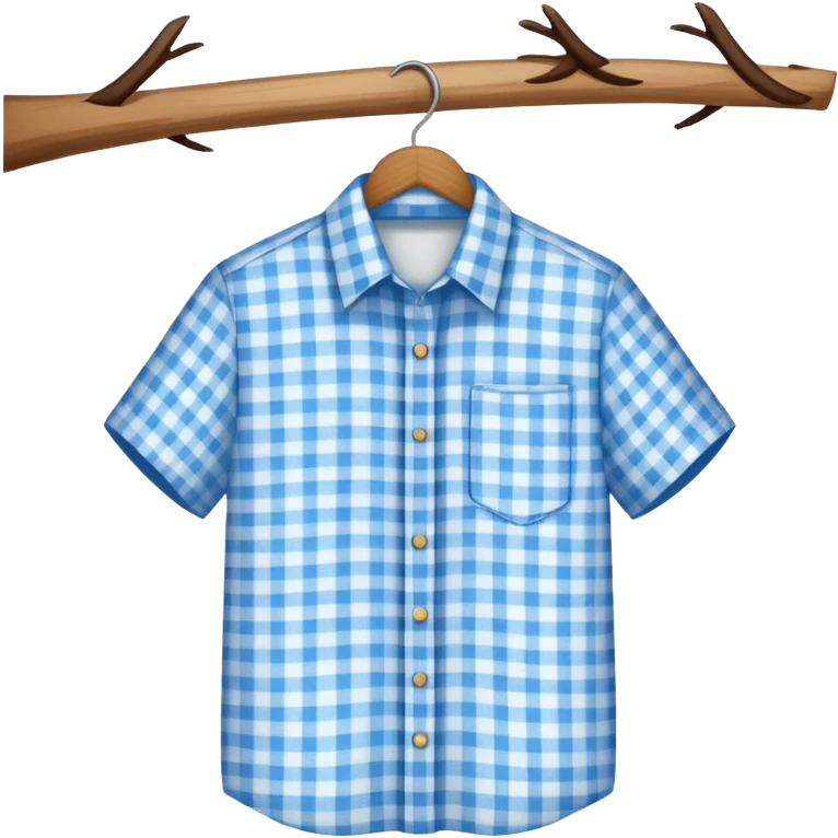 patterned shirt hanged on a hanger emoji