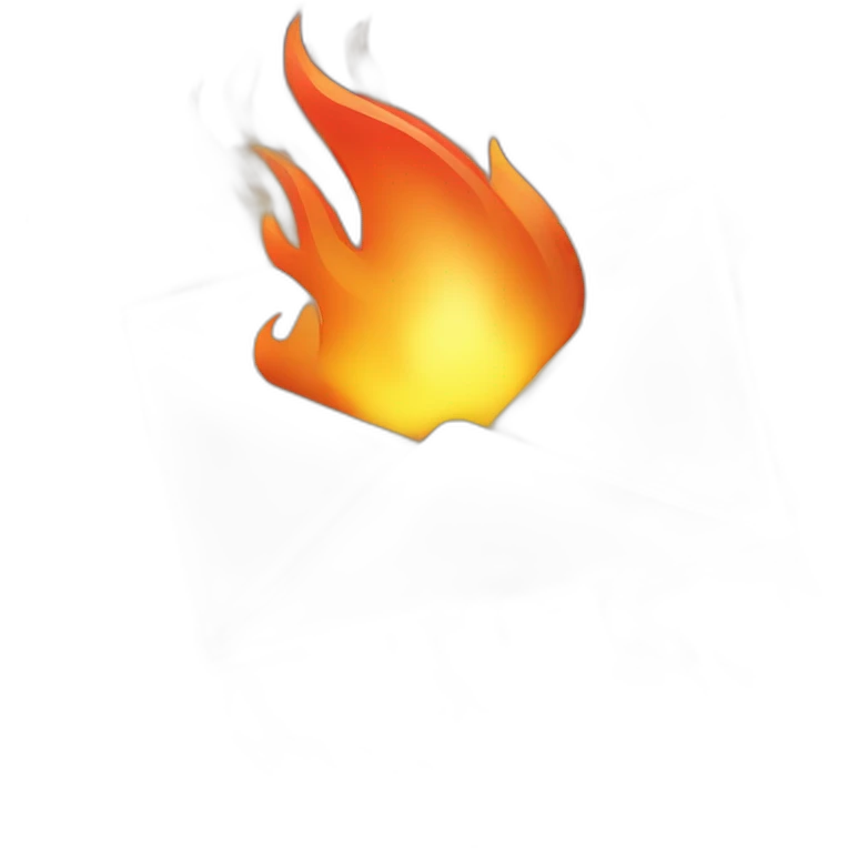Iphone mail flaming emoji