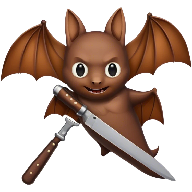 Bat with knife emoji