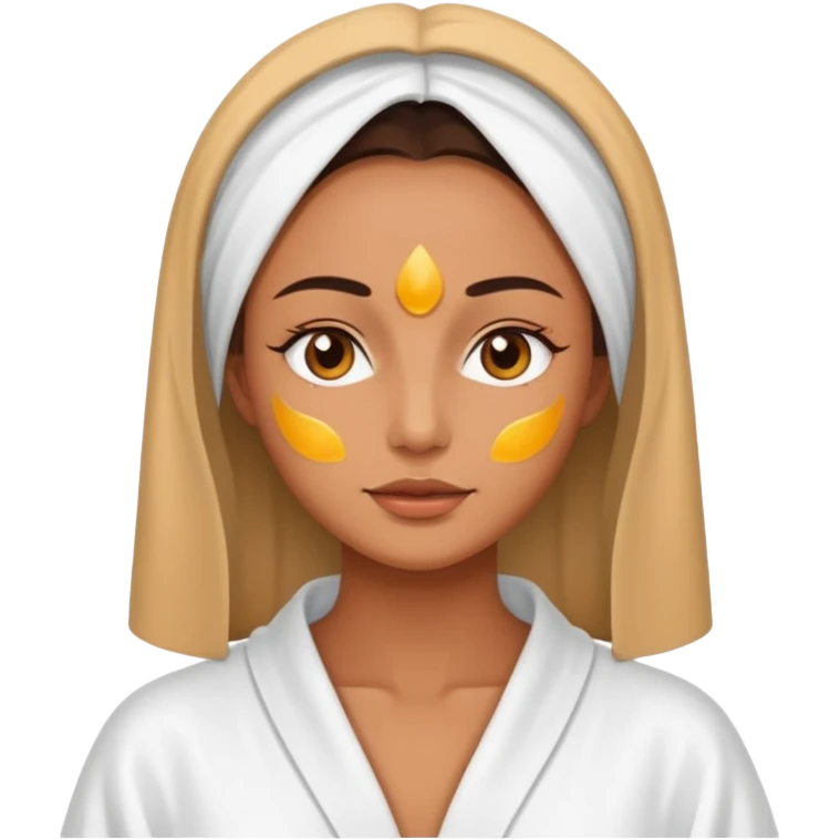 detox facial woman wearing robe emoji