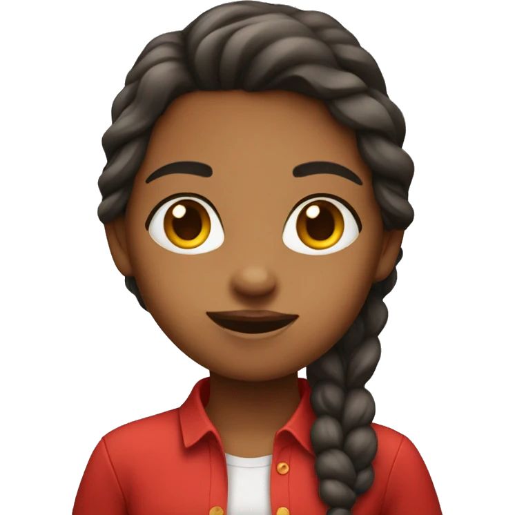 girl in a red shirt emoji