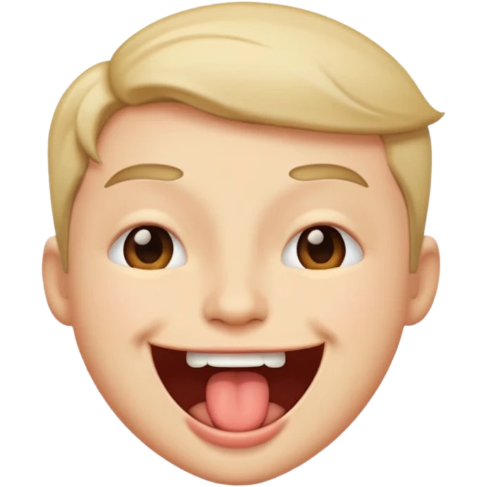 Winking with mouth open emoji
