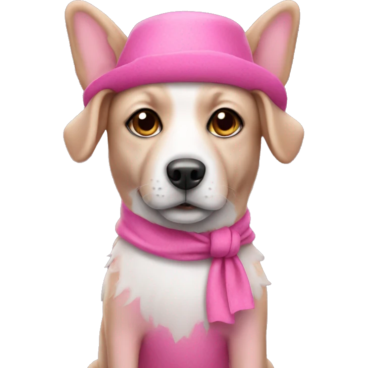 pink costume dog emoji