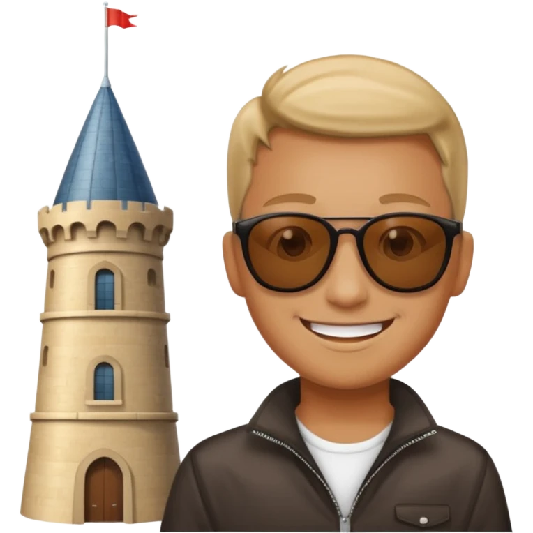 Fly som treffer nesten er tårn emoji