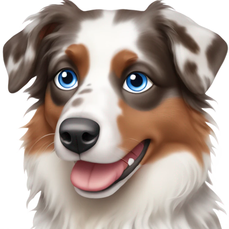 Red Merle Australian shepherd with blue eyes  emoji