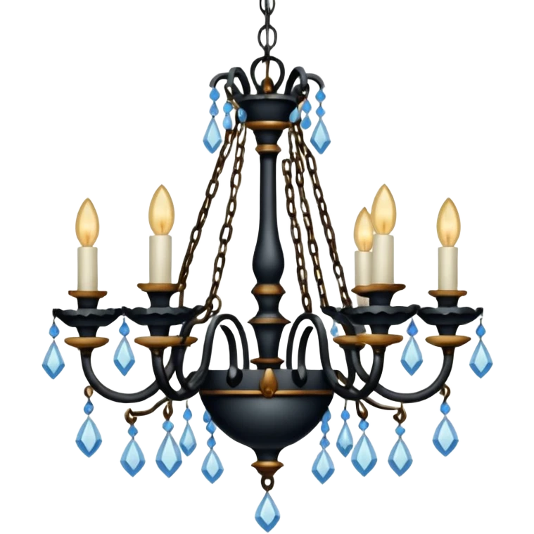 A simple old vintage chandelier with no crystals emoji
