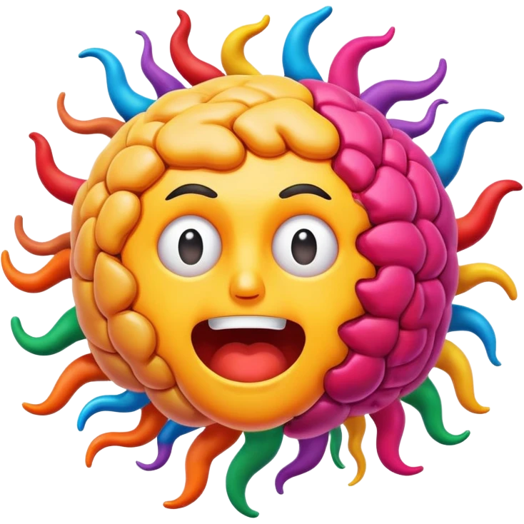 Italian Brainrot meme with exaggerated expressions and chaotic energy emoji