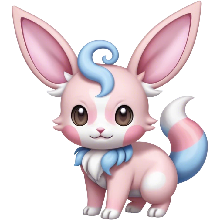 Colorful Sylveon-Espurr-Minccino-hybrid emoji