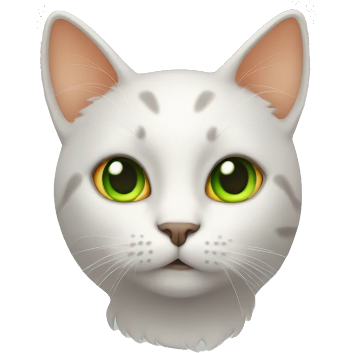 Cat orange green eyes emoji