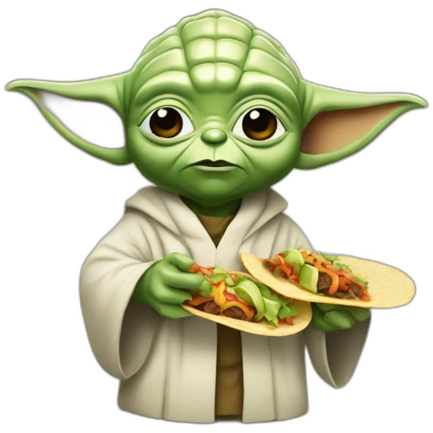 Yoda qui fait des tacos emoji