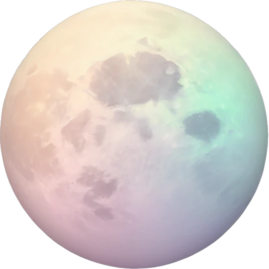 Pastel color moon emoji