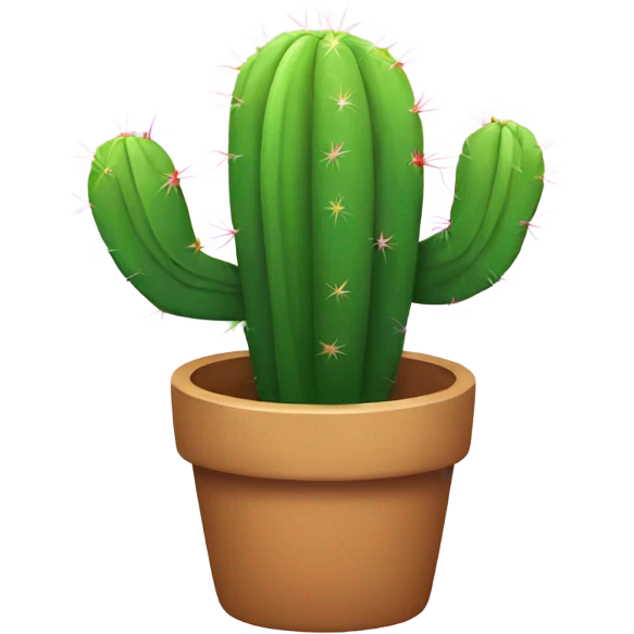 Rainbow cactus emoji