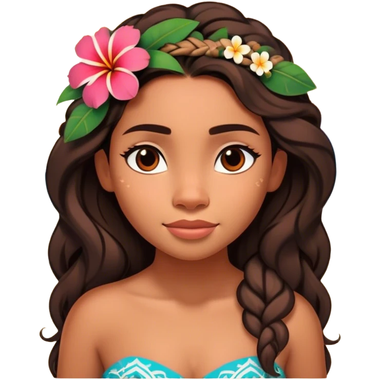Moana on the beach sunset  emoji