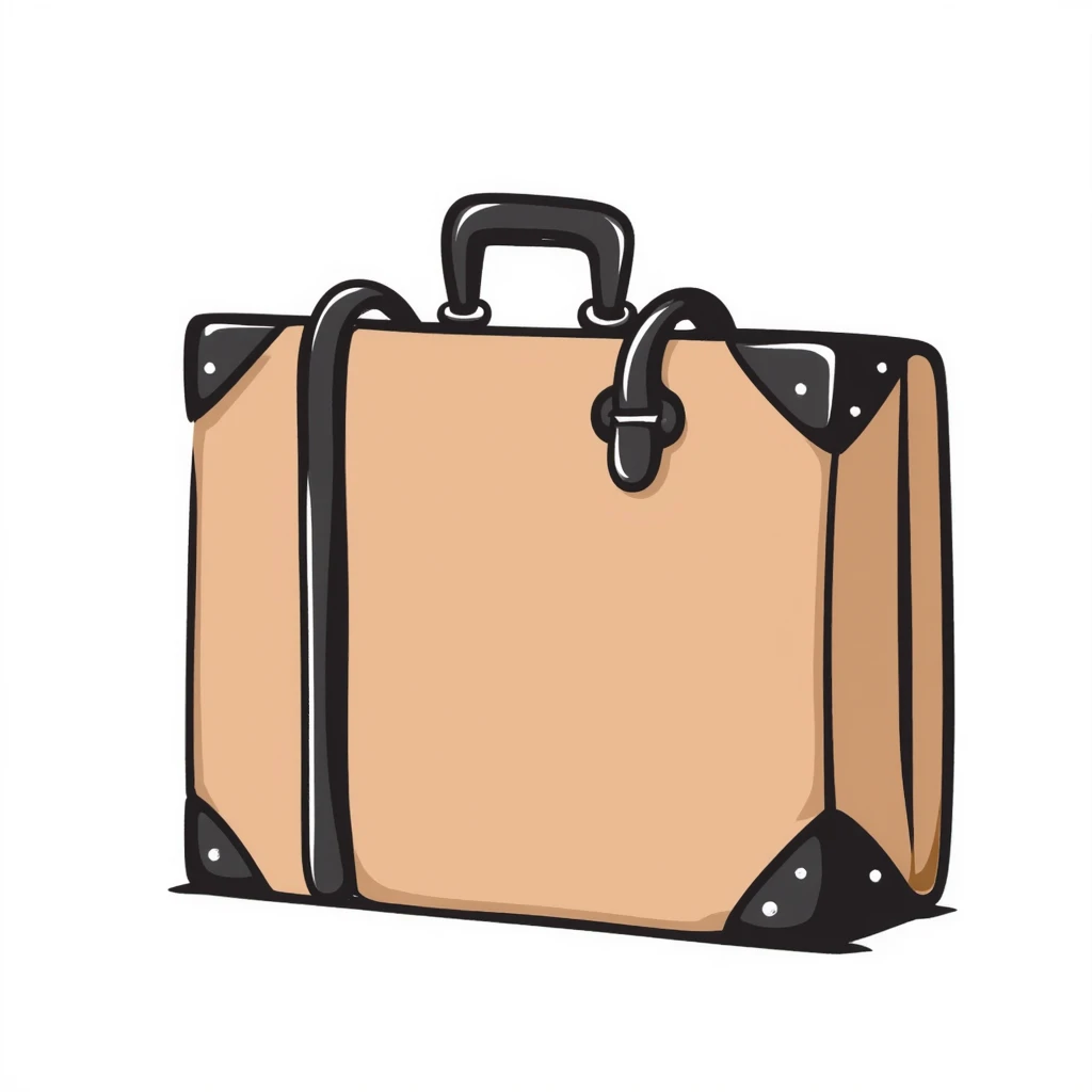 A brown travel case or suitcase with handle emoji
