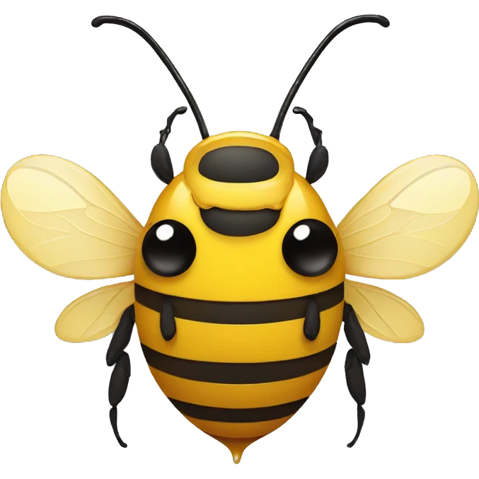 Creepy Bee dripping with honey emoji