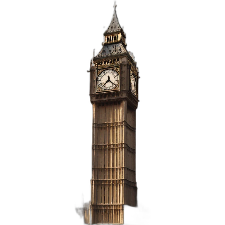 Bigben à Londres l’horloge 1 seul tour  emoji