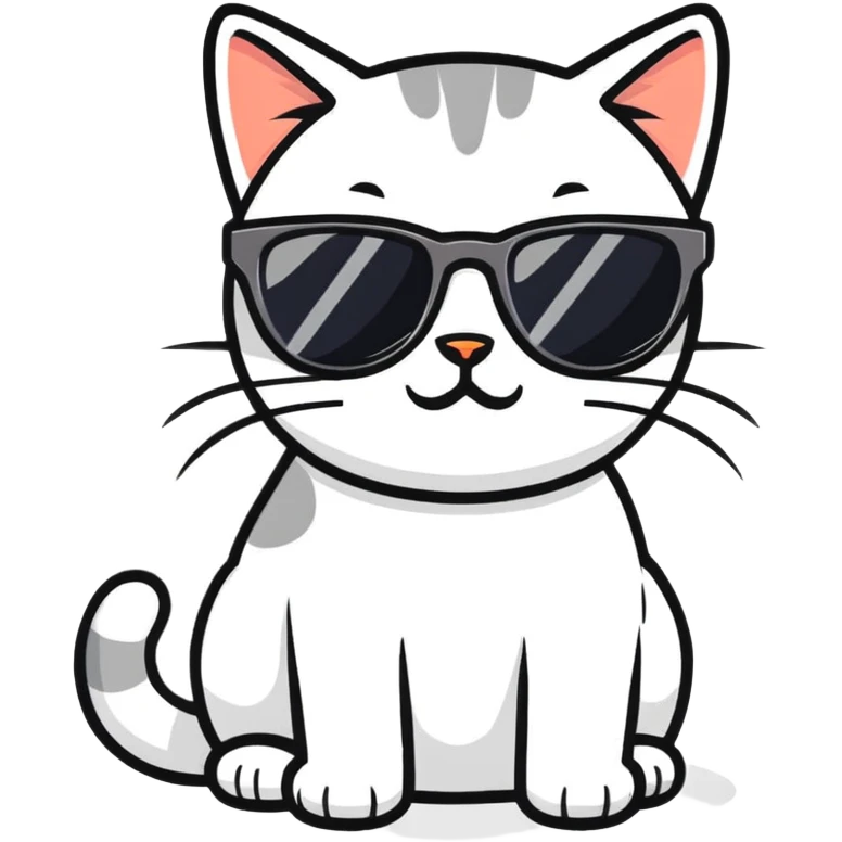 Cat with sunglasses emoji
