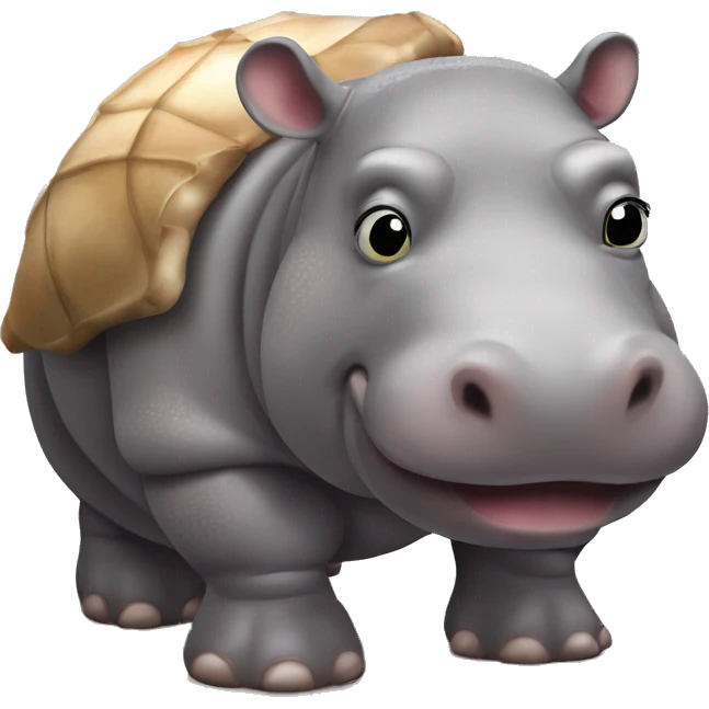 Hippo with armadillo shell emoji