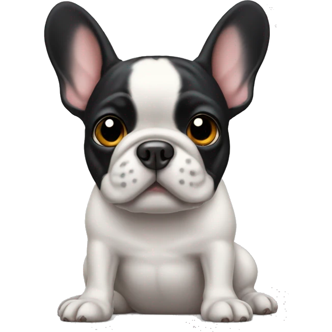 Frenchie wearing Mickey ears  emoji