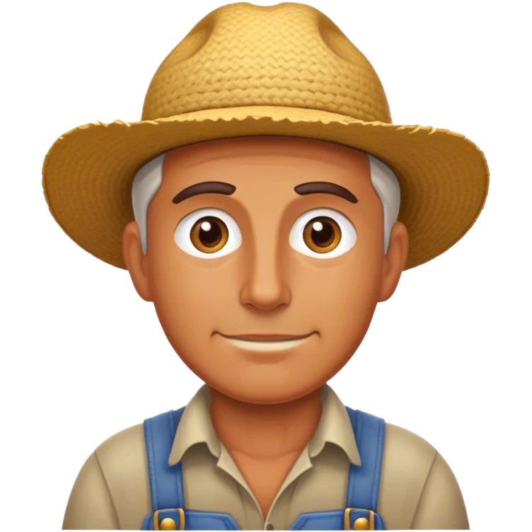 Thinking farmer emoji