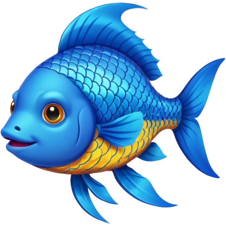 fish with blue hair emoji