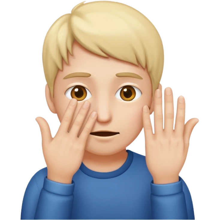 Covering the face with hands and peeping through your finger emoji