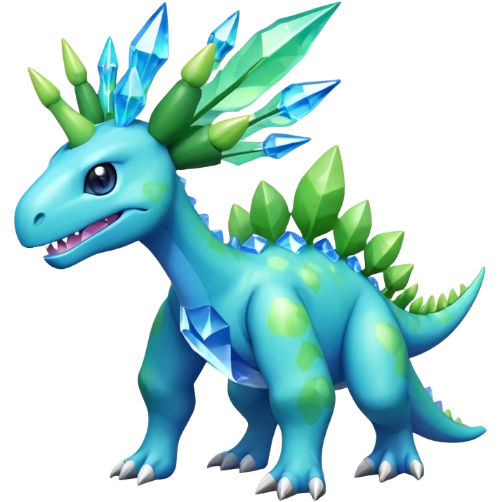 Shiny Colorful Meganium-Amaura-fakemon (full body) emoji