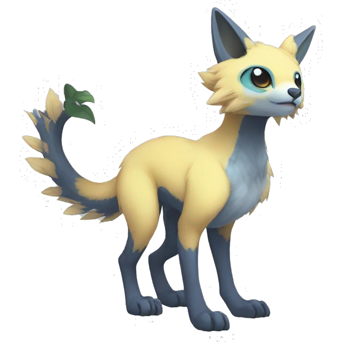 Cute cool fantasy animal hybrid Fakemon full body emoji