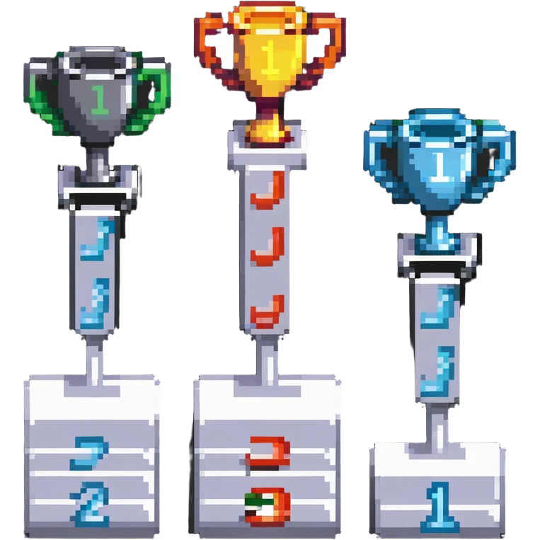 ranking podium with 1st 2nd 3rd places clearly shown emoji