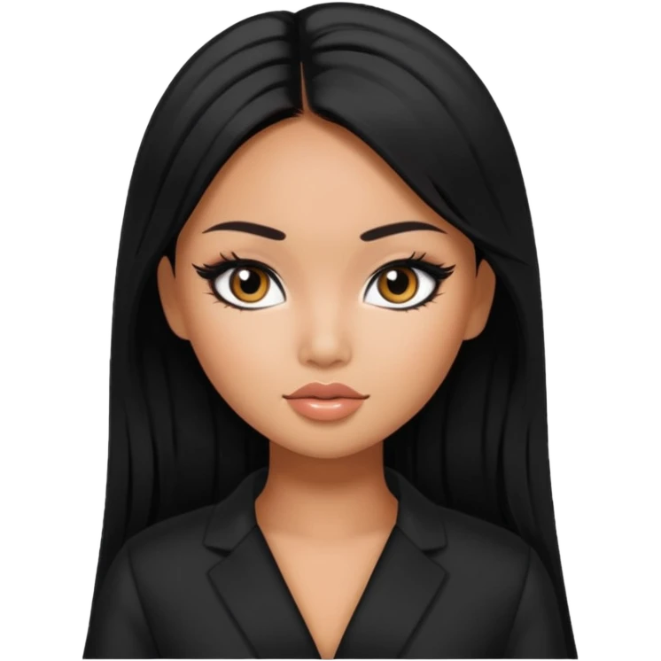asian tanned beauty standard, pretty bratz baddie, black eyeliner emoji