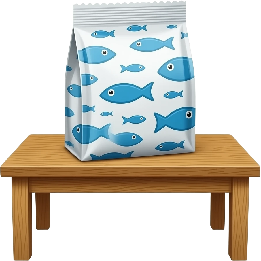 bag of chocolate fish bars emoji