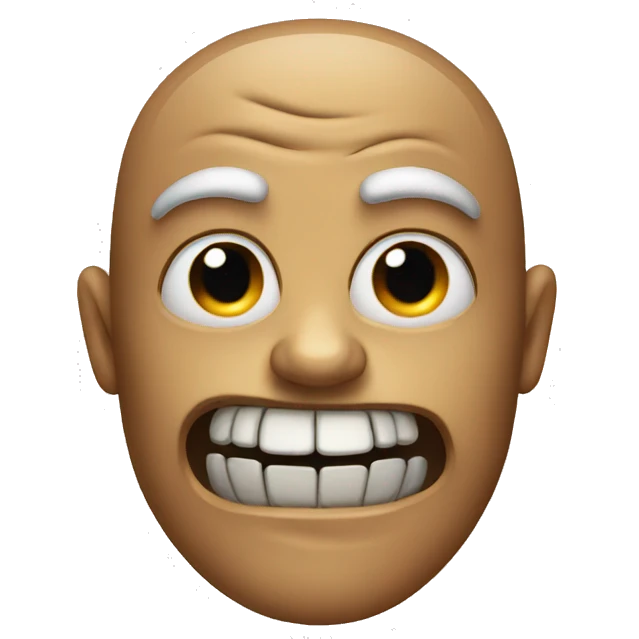 Scary face emoji