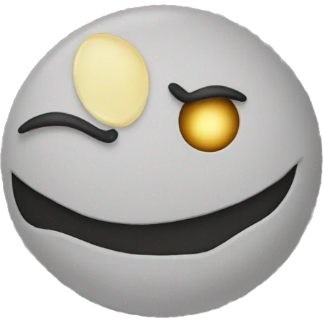 Crescent moon with crazy face  emoji