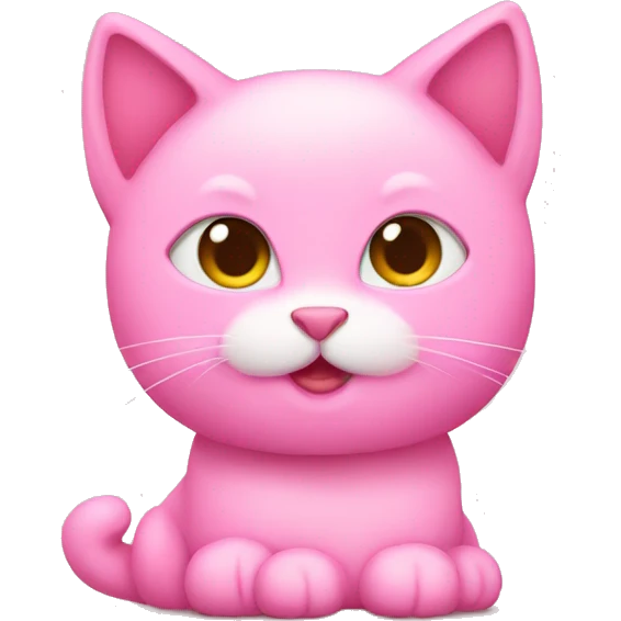 Pink heart cat emoji