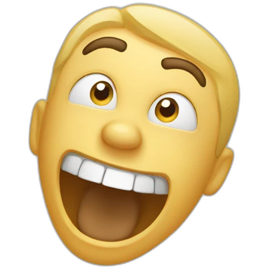 Man yawning emoji