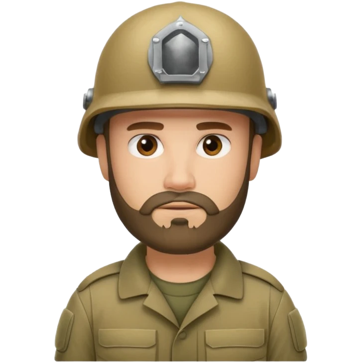 male soldiers with beard emoji