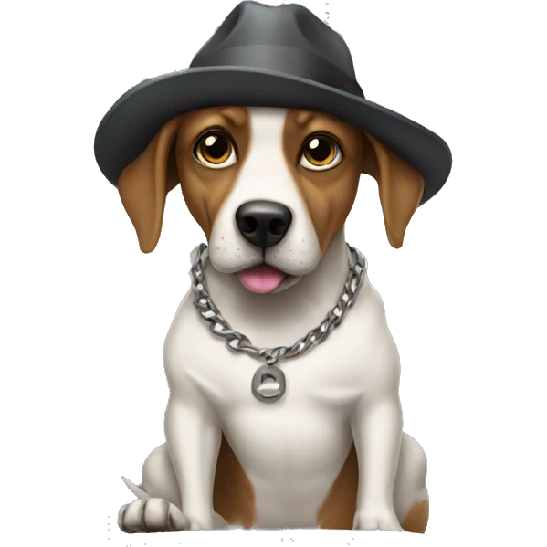 Gangster dog emoji