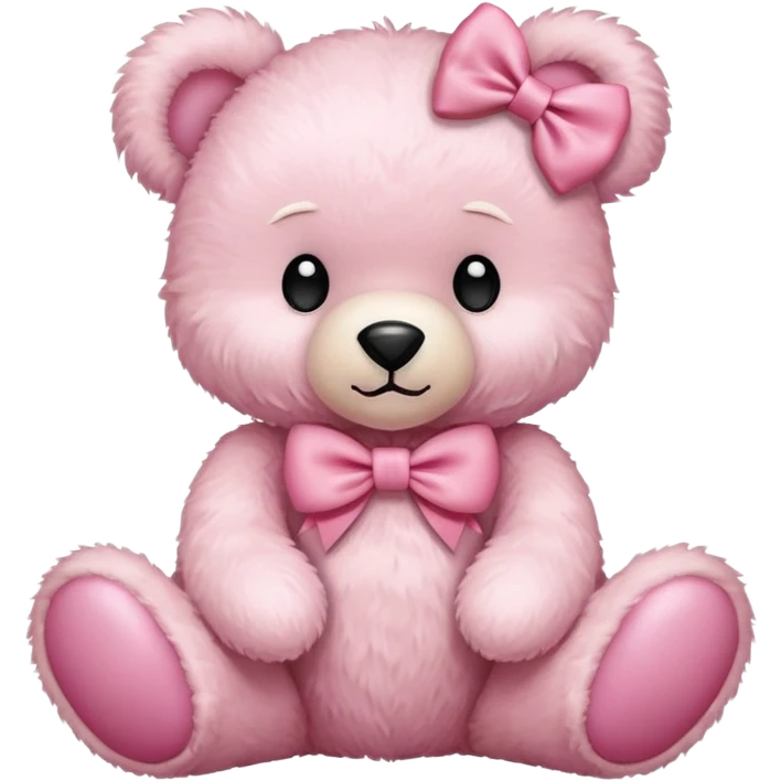 Coquette teddy bear emoji