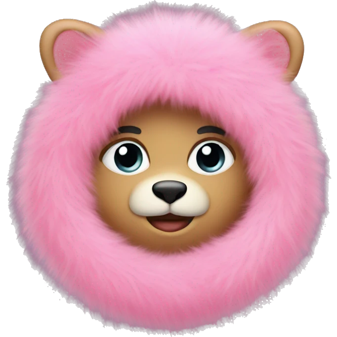Pink fur coat  emoji