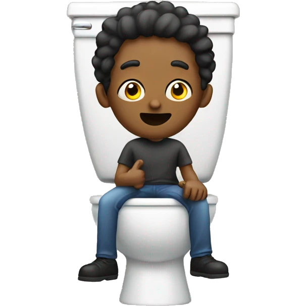 Man on a toilet emoji