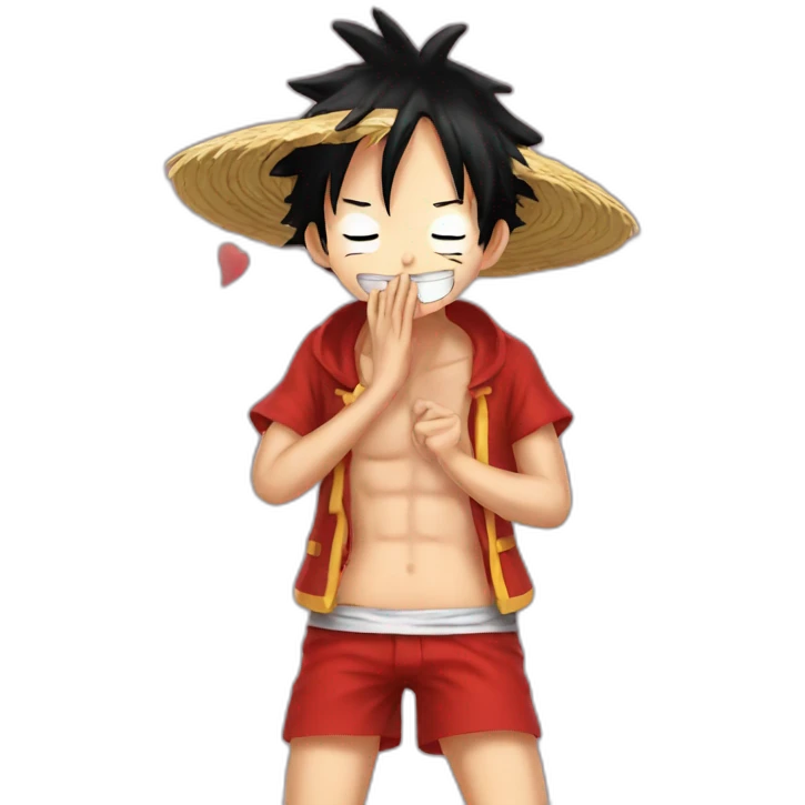 luffy sending a kiss emoji