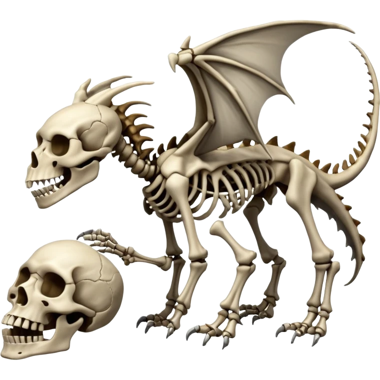Boneknapper-Skeleton-Skull-dragon (full body) emoji